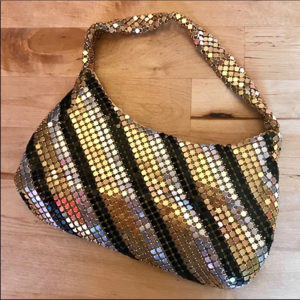 Vintage Metallic Striped Bag